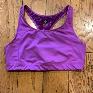Purple sports bra